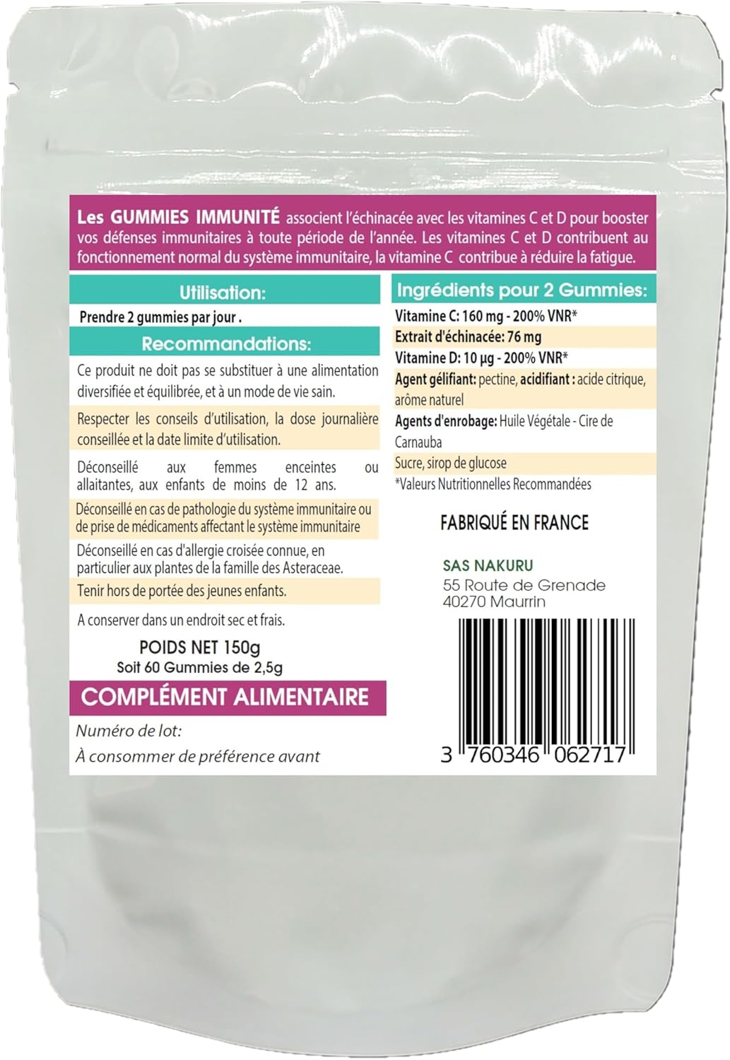 Immunité Gummies