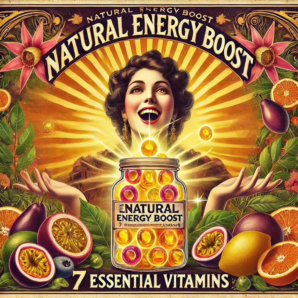 Energie Gummies | 60 Gummies / 30 Jours | Gamme Boost | Saveur: Fruit de la Passion |Fabriqué en Fra