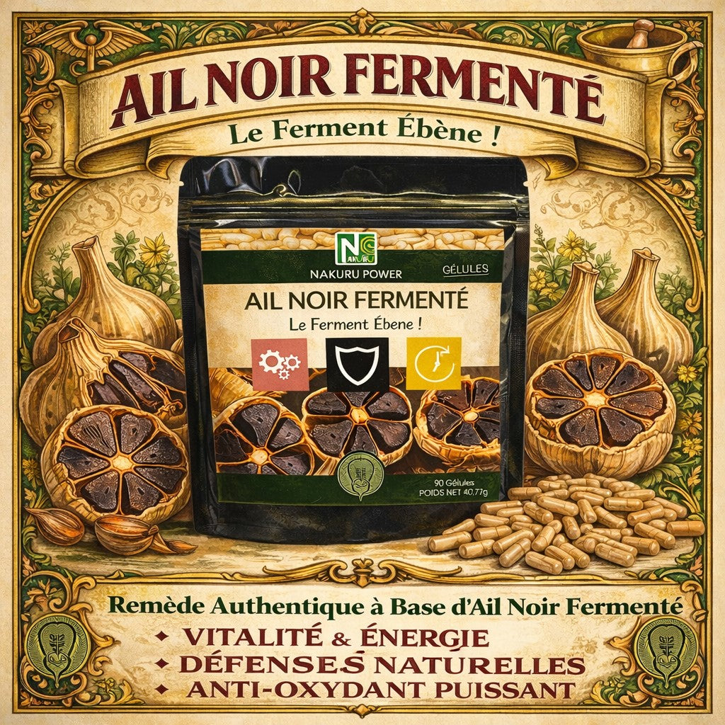 Ail Noir Fermenté | 500 Gélules | Gamme Power | Fabriqué en France | "Le Ferment Ébène !"
