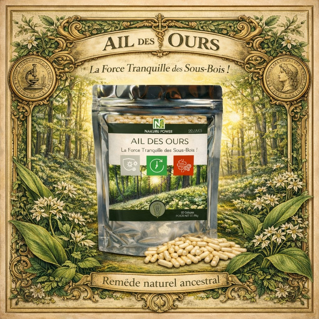 Ail des Ours | 500 Gélules | Gamme Power | Fabriqué en France | "La Force Tranquille des Sous-Bois !"