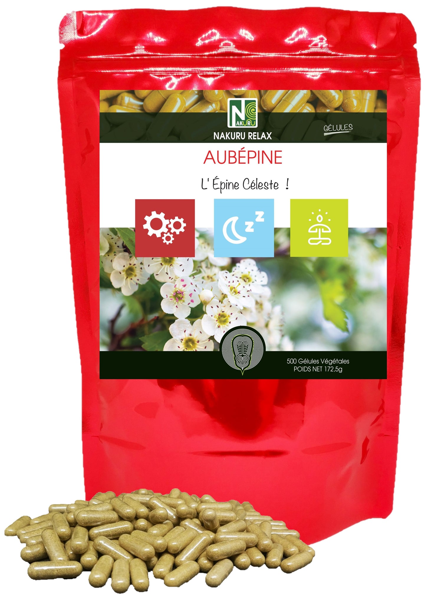 Aubépine | 500 Gélules Végétales |Gamme Relax | Fabriqué en France | "L'Épine Blanche!"