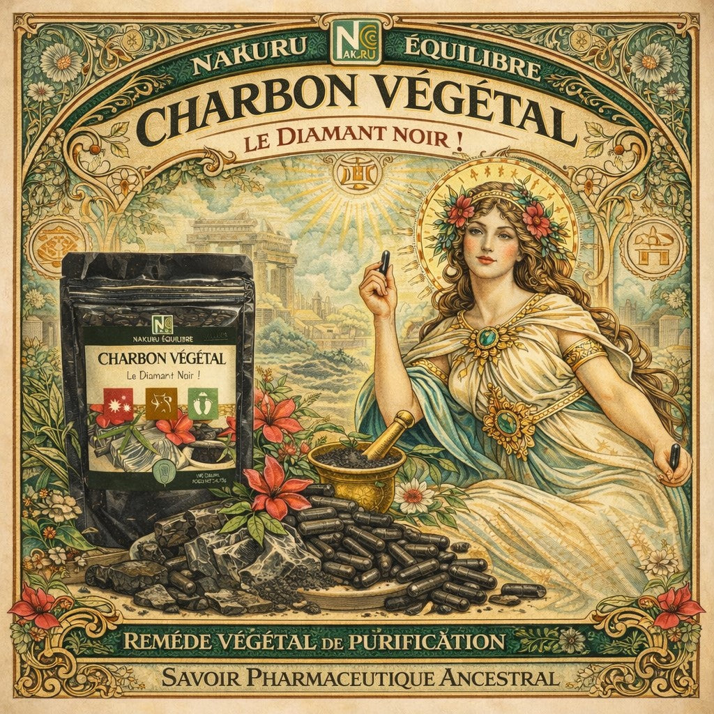 Charbon Végétal | 90 Gélules | Gamme Équilibre | Fabriqué en France | "Le Diamant Noir!" |