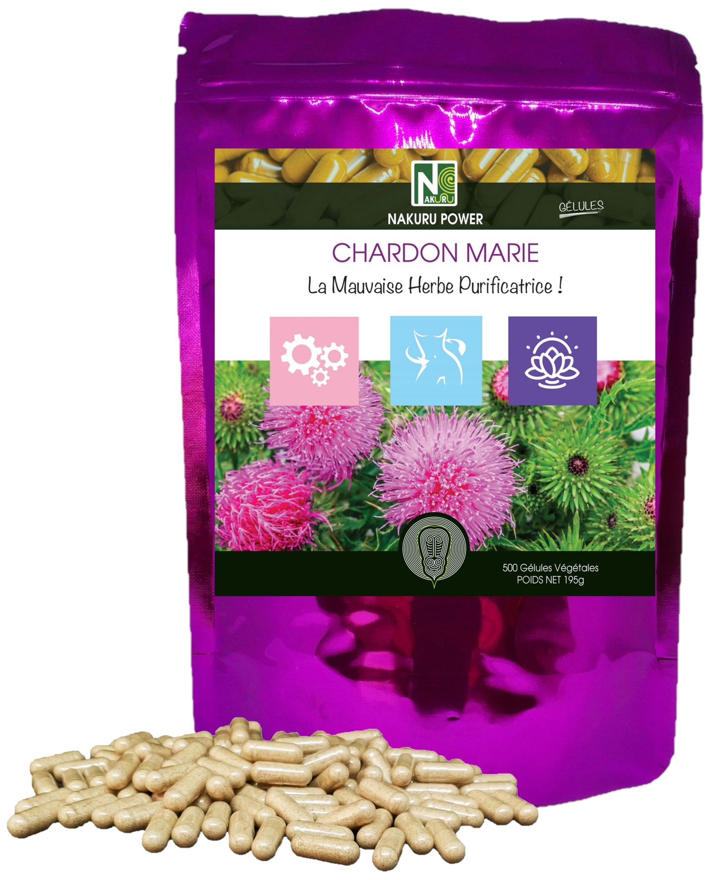 Chardon Marie | 500 Gélules Végétales | Gamme Power | Fabriqué en France | "La Mauvaise Herbe Purificatrice!" (Copie)