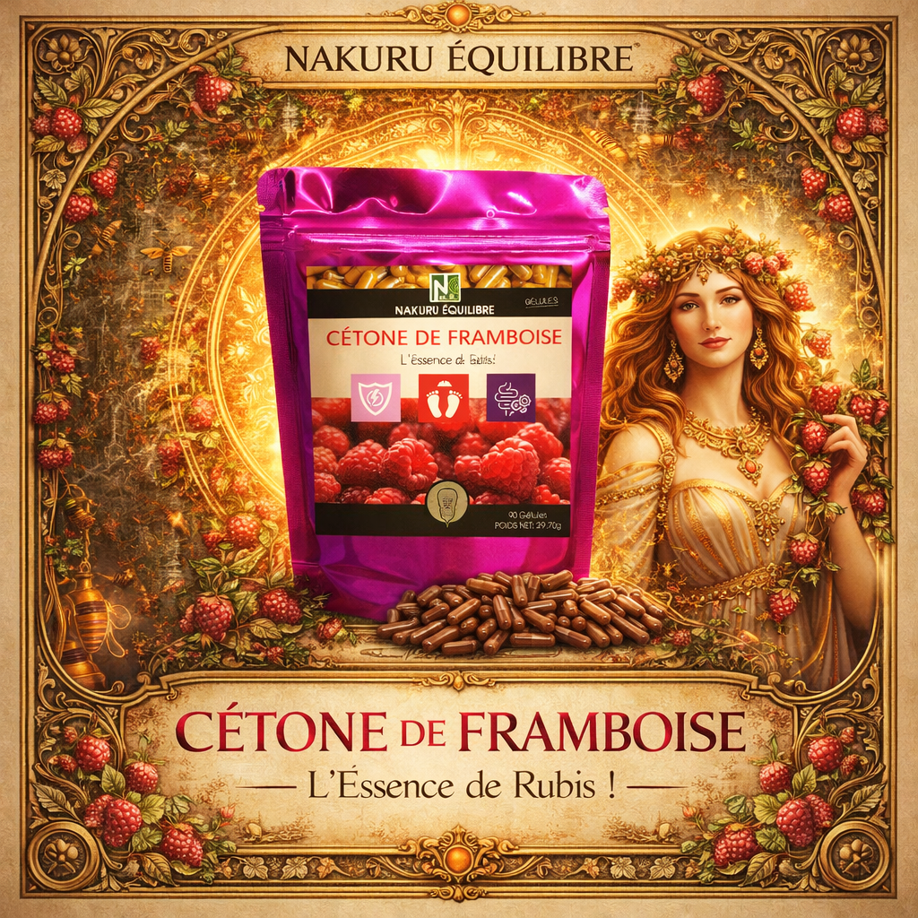 Cétone de Framboise | 500 Gélules |Gamme Équilibre | Fabriqué en France | "L'Essence de Rubis !"