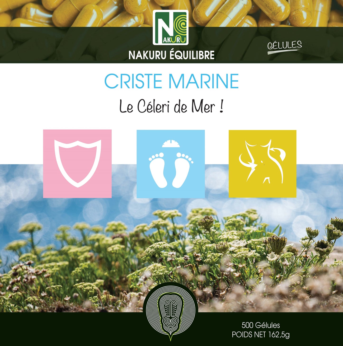 Criste Marine | 500 Gélules | Gamme Équilibre | Fabriqué en France | "Le Céleri de Mer !"