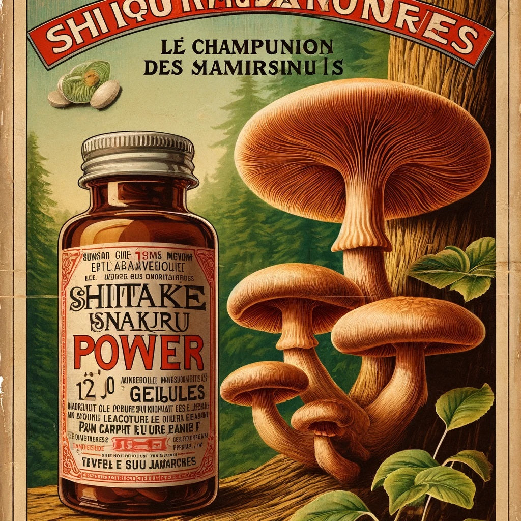 Shiitaké | 120 Gélules | Gamme Power | Fabriqué en France | "Le Champignon des Samouraïs !"