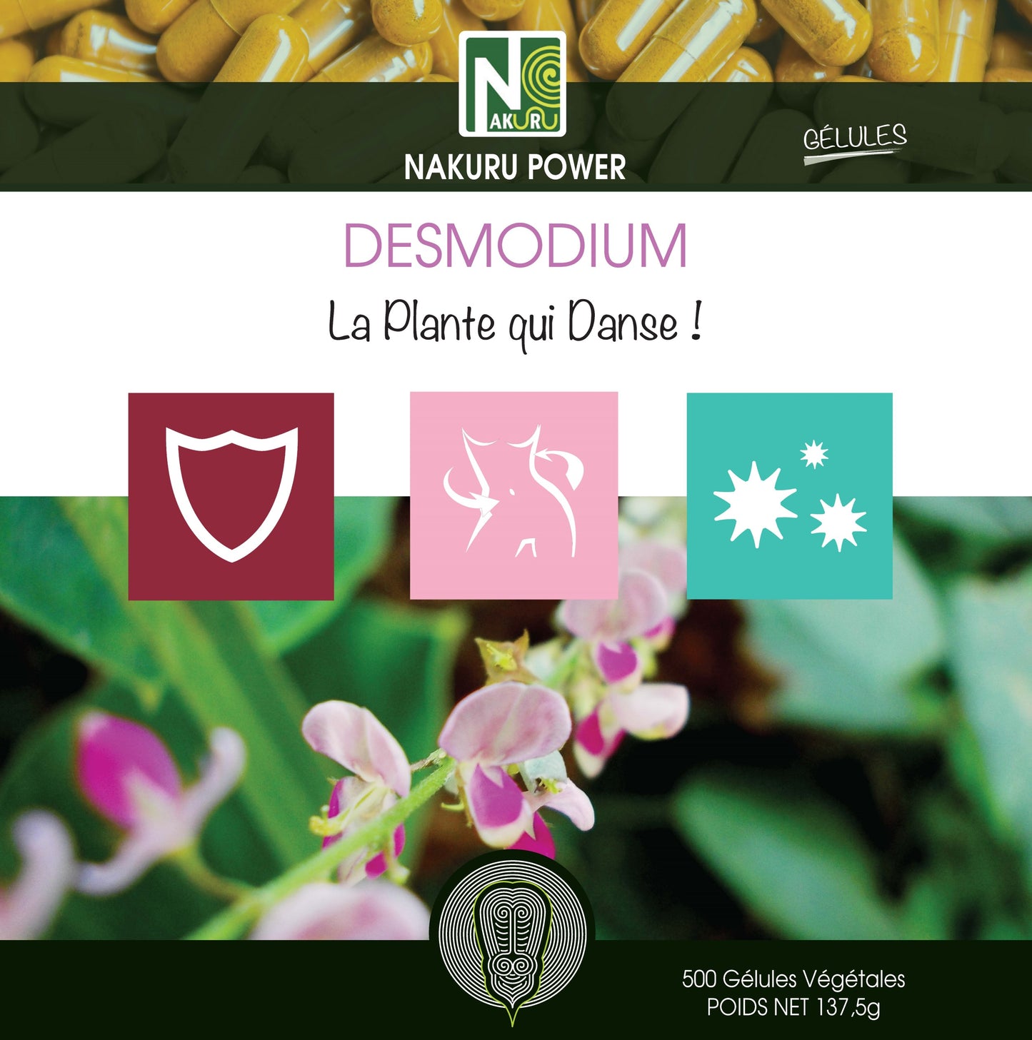 Desmodium | 500 Gélules | Gamme Power | Fabriqué en France | "La Plante qui Danse !" (Copie)