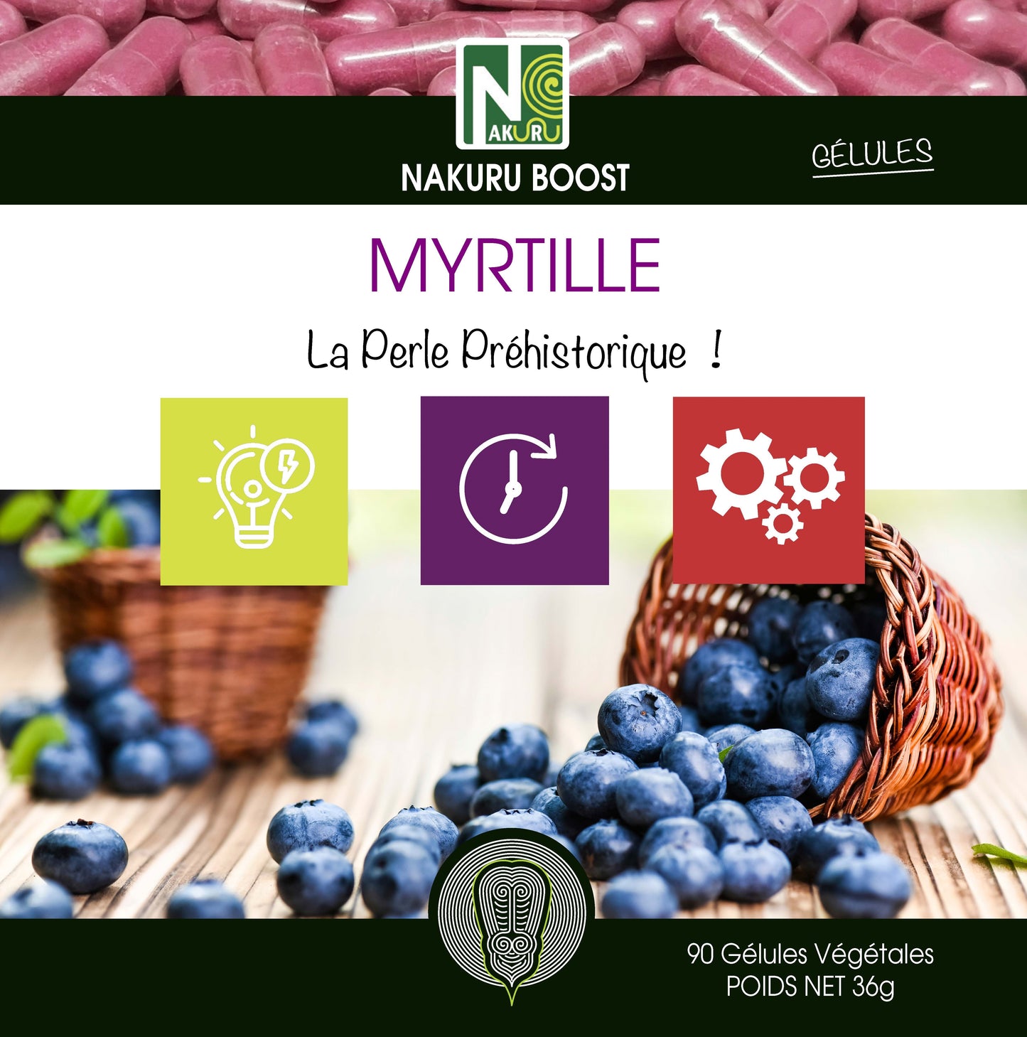 Myrtille | 90 Gélules Végétales| Gamme Boost | Fabriqué en France | "La Perle Préhistorique!"