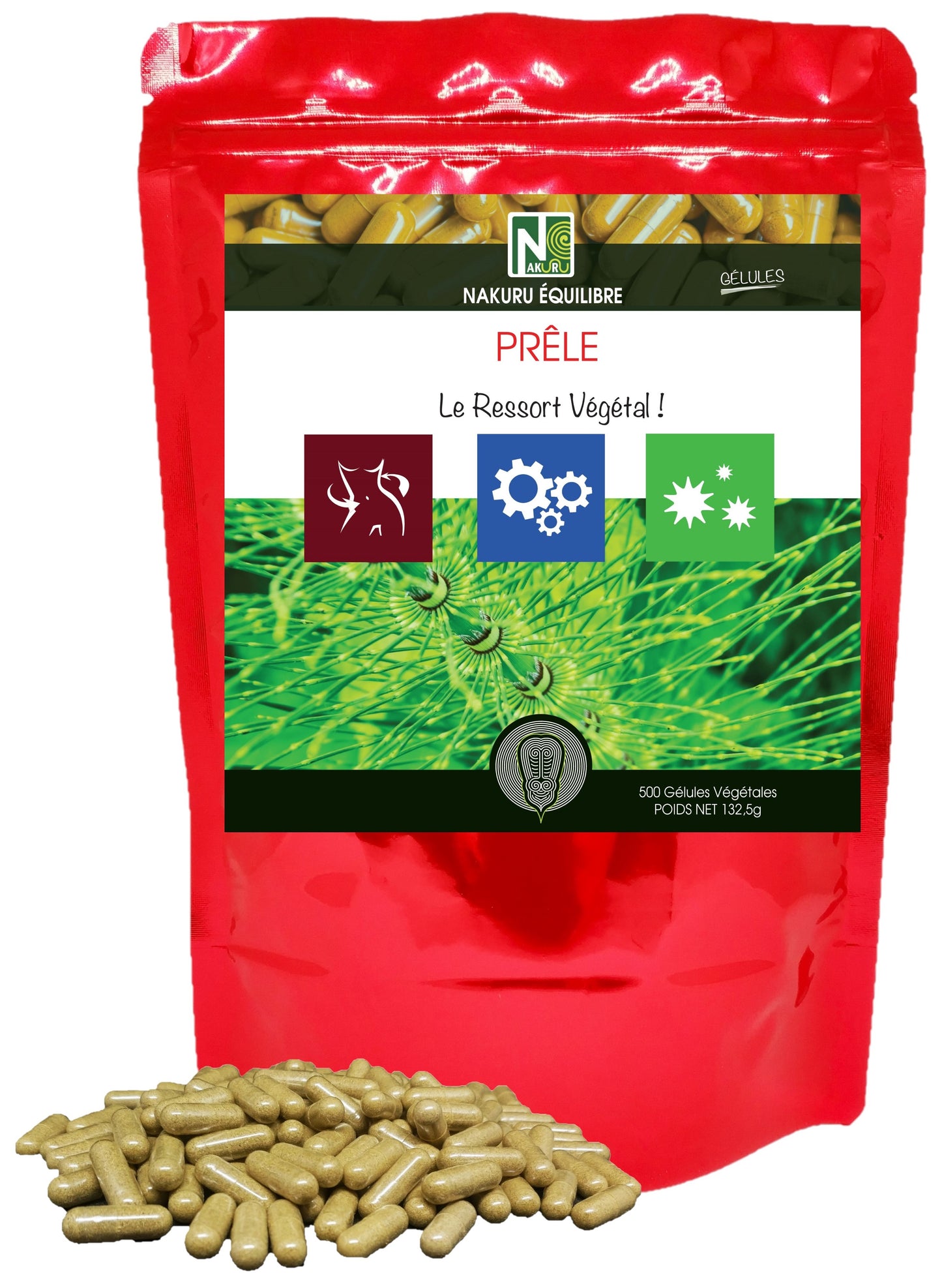 Prêle | 500 Gélules Végétales | Gamme Équilibre | Fabriqué en France | "Le Ressort Végétal!"