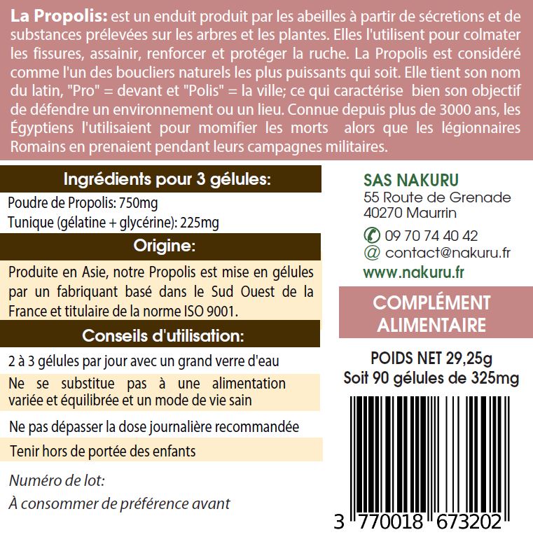 Propolis | 90 Gélules |Gamme Boost | Fabriqué en France | "Le Trésor des Abeilles !"