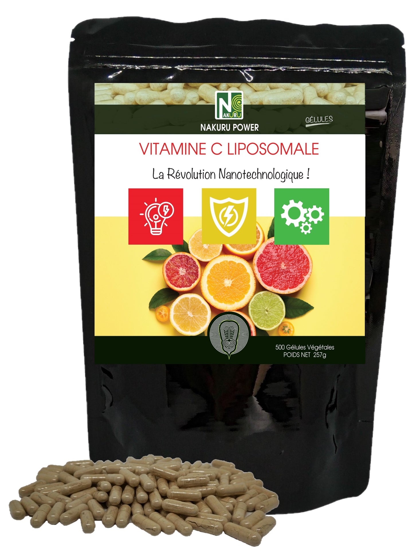 Vitamine C Liposomale | 500 Gélules Végétales | Gamme Power | Fabriqué en France | "La Révolution Nanotechnologique !"