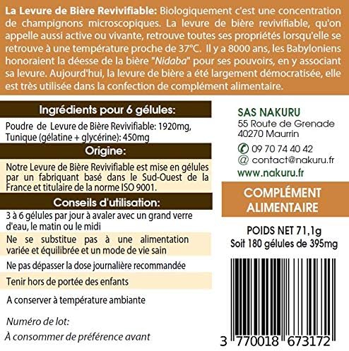 Levure Revivifable