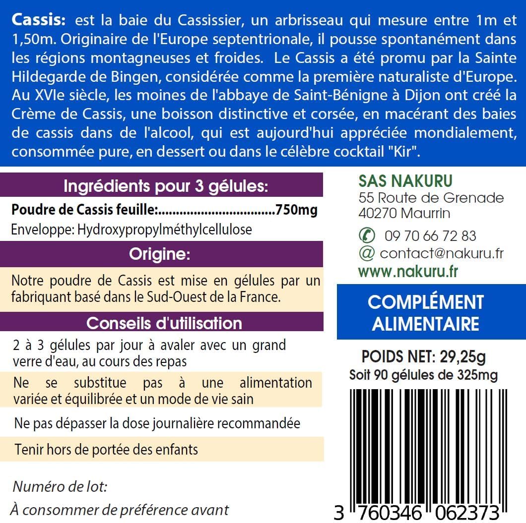 Cassis Gélules