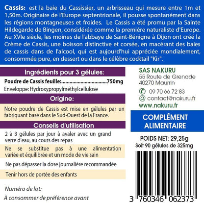 Cassis Gélules