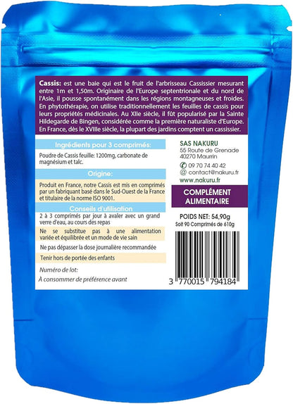Cassis Comprimés