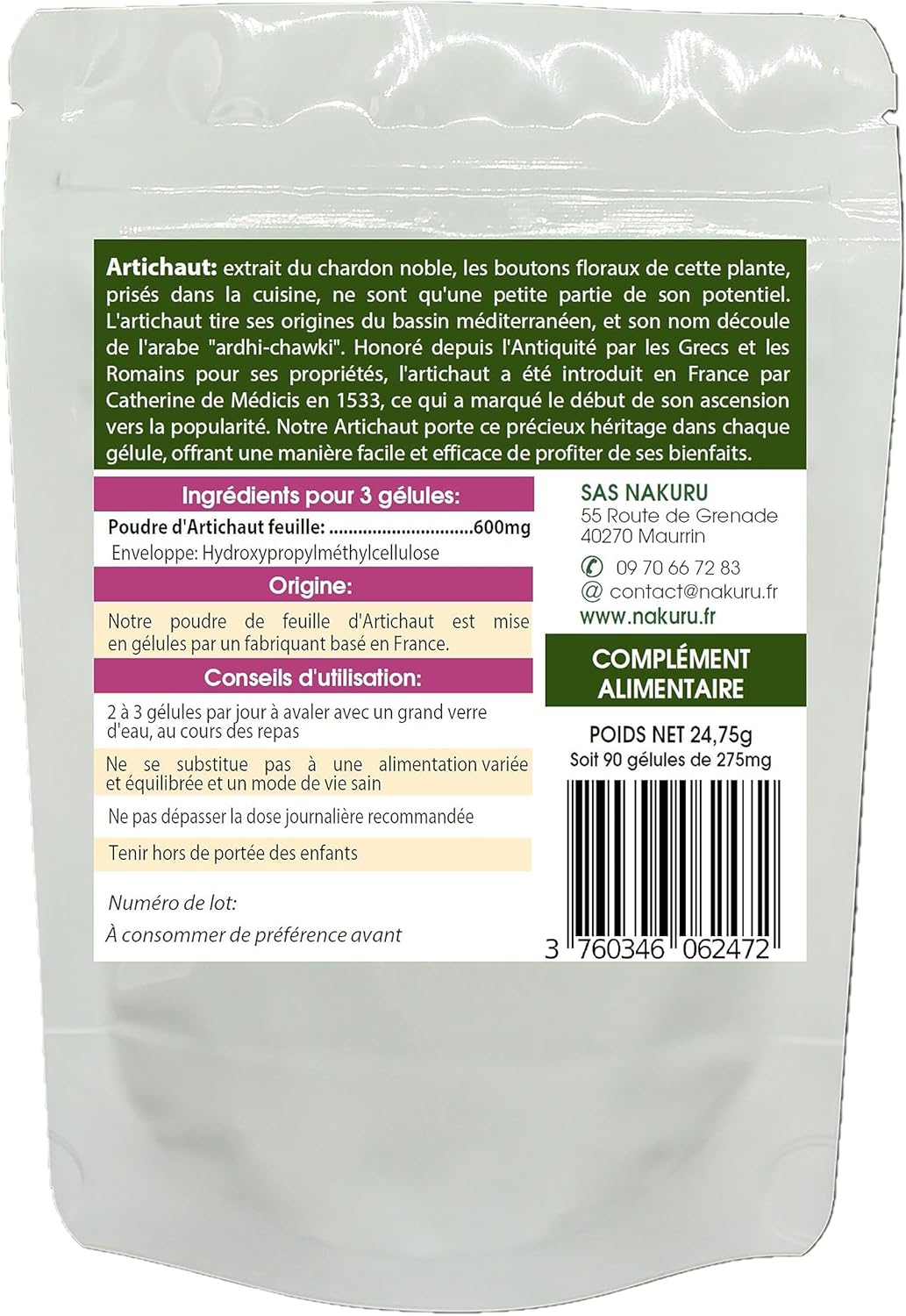 Artichaut Gélules