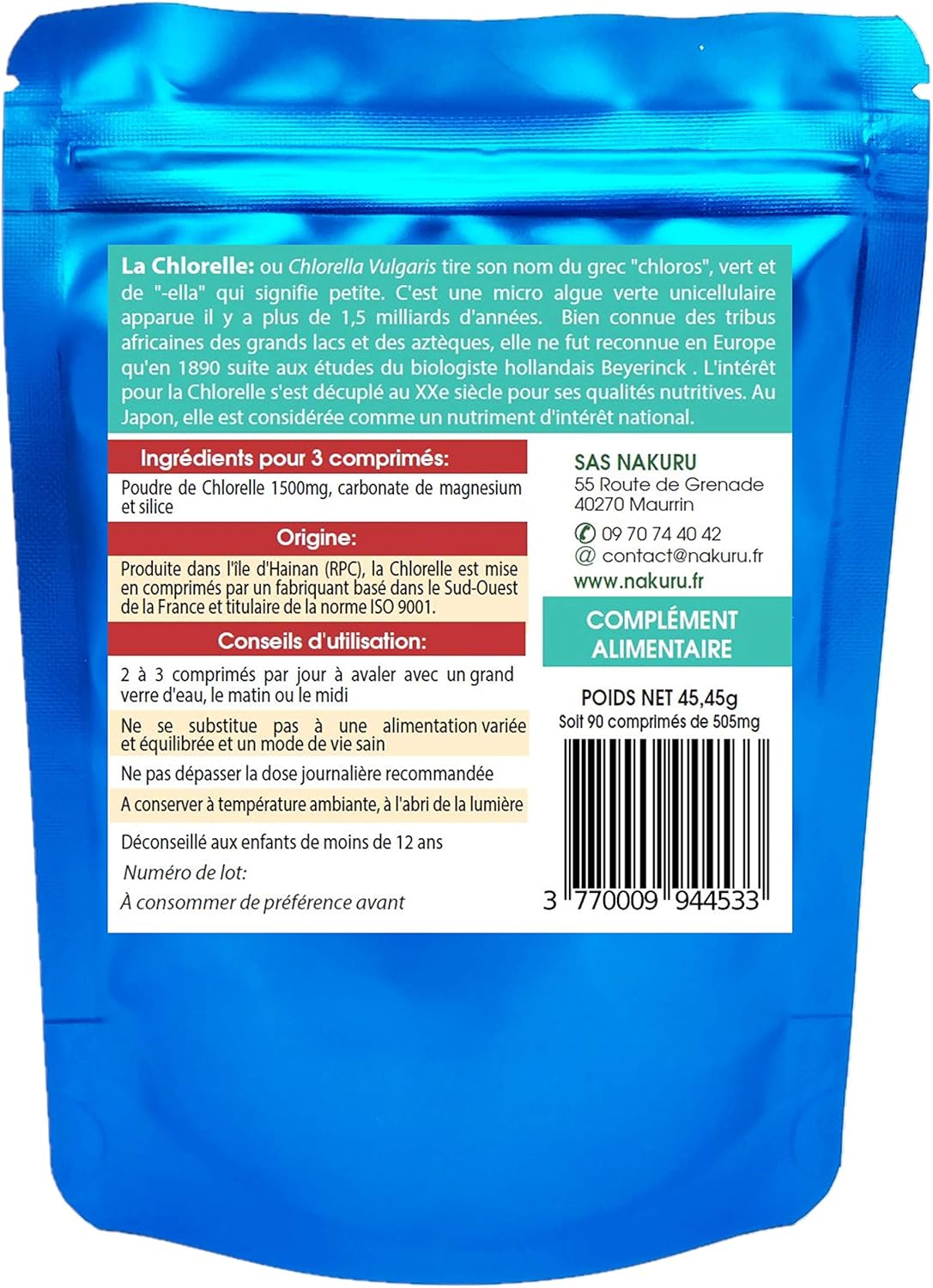 Chlorelle Comprimés