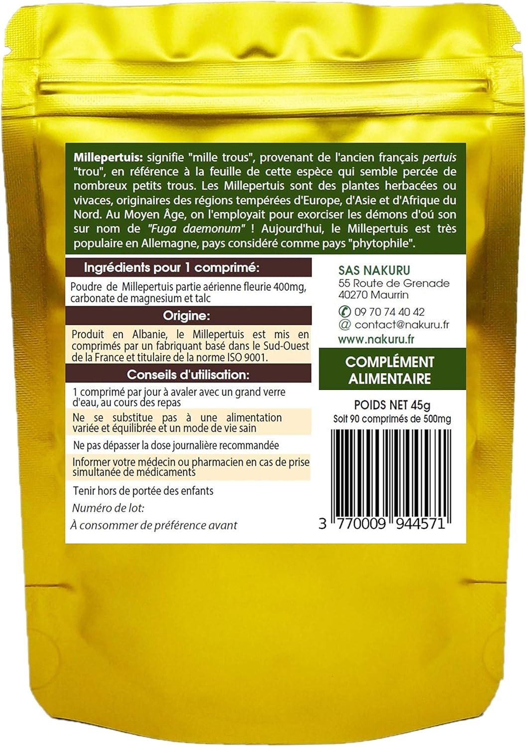 Millepertuis Comprimés