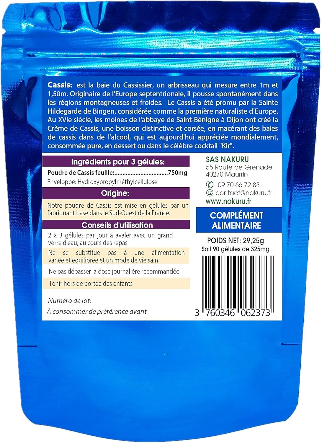 Cassis Gélules
