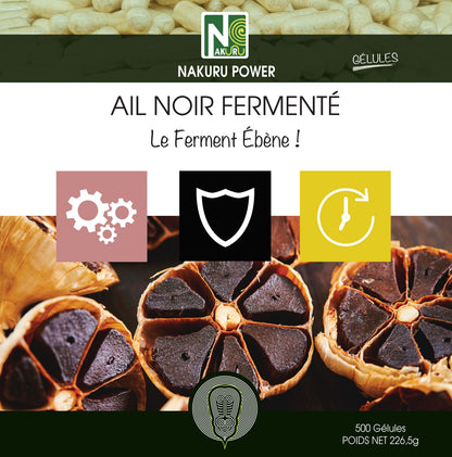 Ail Noir Fermenté | 500 Gélules | Gamme Power | Fabriqué en France | "Le Ferment Ébène !"