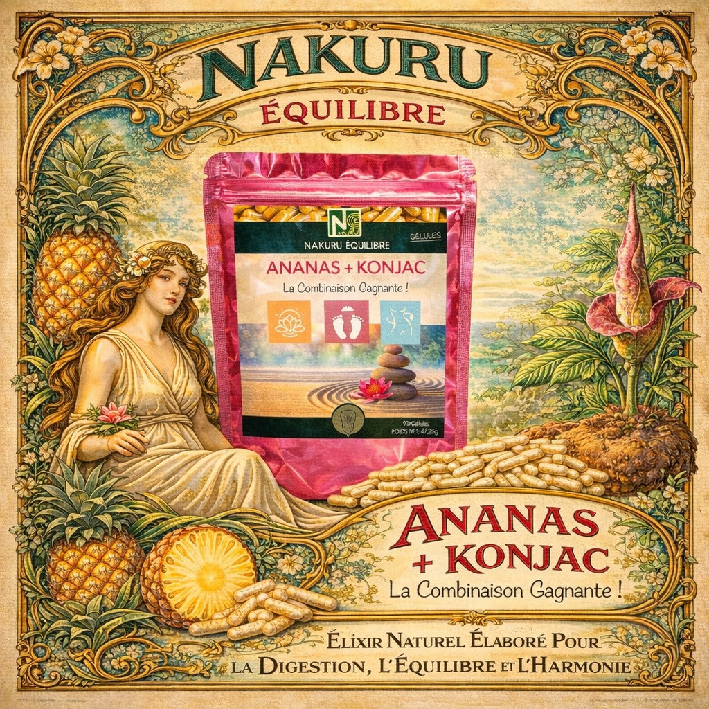 Ananas + Konjac | 90 Gélules | Gamme Équilibre | Fabriqué en France | "La Combinaison Gagnante !"