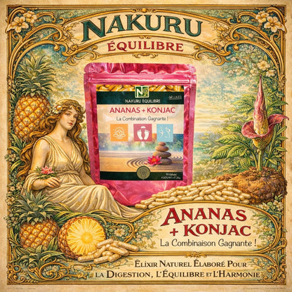 Ananas + Konjac | 90 Gélules | Gamme Équilibre | Fabriqué en France | "La Combinaison Gagnante !"