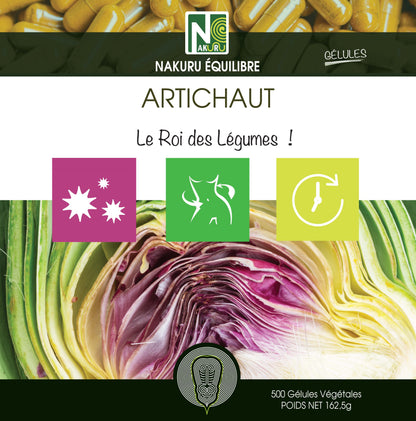 Artichaut | 500 Gélules Végétales | Gamme Équilibre | Fabriqué en France | "Le Roi des Légumes!"