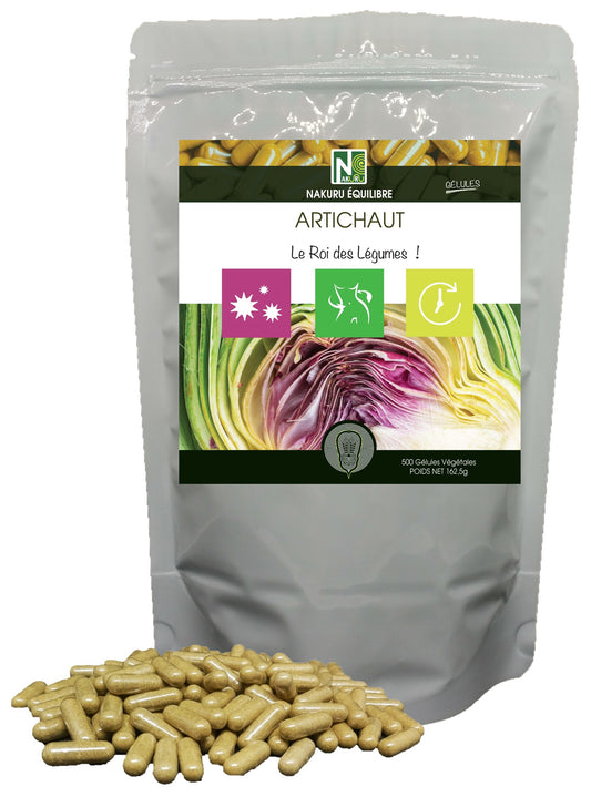 Artichaut | 500 Gélules Végétales | Gamme Équilibre | Fabriqué en France | "Le Roi des Légumes!"