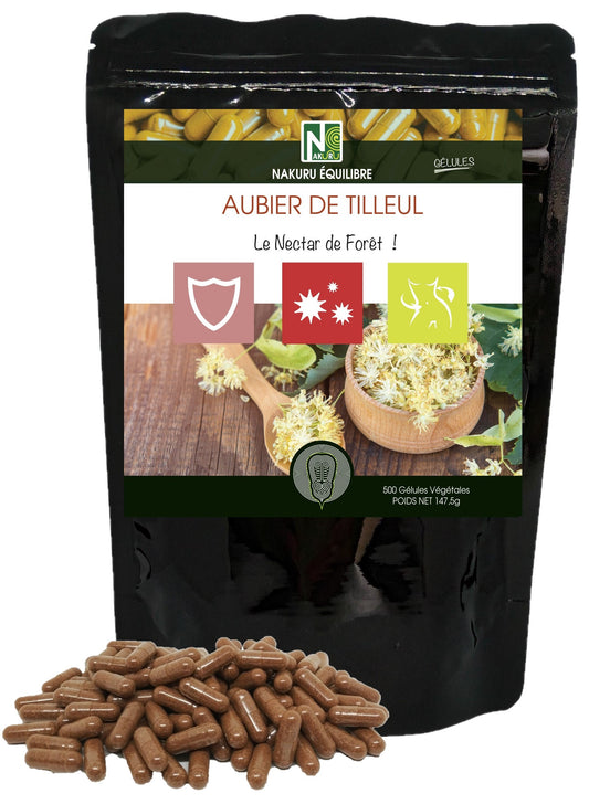 Aubier de Tilleul | 500 Gélules Végétales |Gamme Équilibre | Fabriqué en France | "Le Nectar de Forêt!"