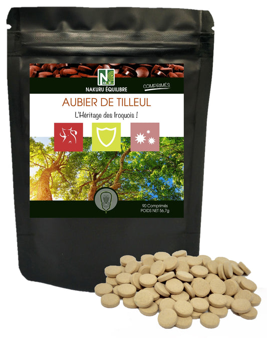 Aubier de Tilleul | 90 Comprimés | Gamme Équilibre | Fabriqué en France | "L'Héritage des Iroquois!"