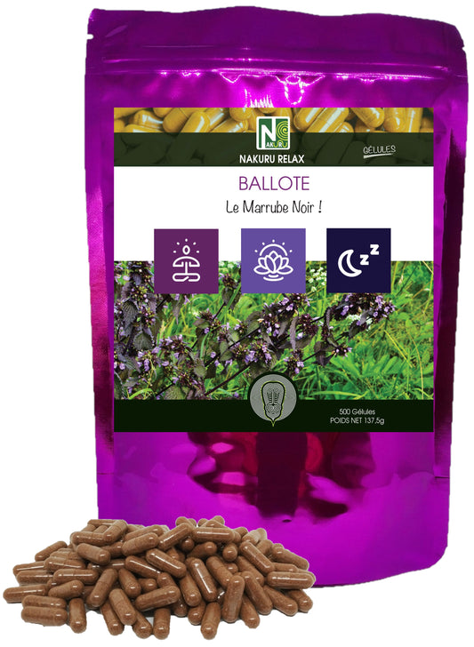 Ballote | 500 Gélules | Gamme Relax | Fabriqué en France | "Le Marrube Noir !"
