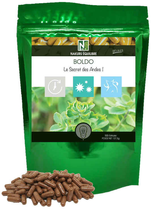 Boldo | 500 Gélules | Gamme Équilibre | Fabriqué en France | "Le Secret des Andes !"