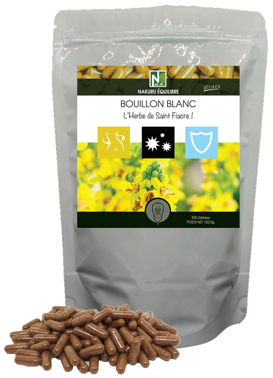 Bouillon Blanc | 500 Gélules | Gamme Équilibre | Fabriqué en France | "L'Herbe de Saint Fiacre !"