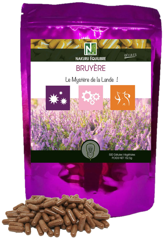 Bruyère | 500 Gélules Végétales | Gamme Équilibre | Fabriqué en France | "Le Mystère de la Lande!"