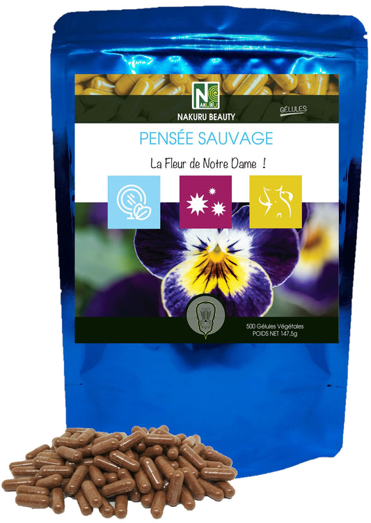 Pensée Sauvage | 500 Gélules Végétales | Gamme Beauty | Fabriqué en France | "La Fleur de Notre Dame!"