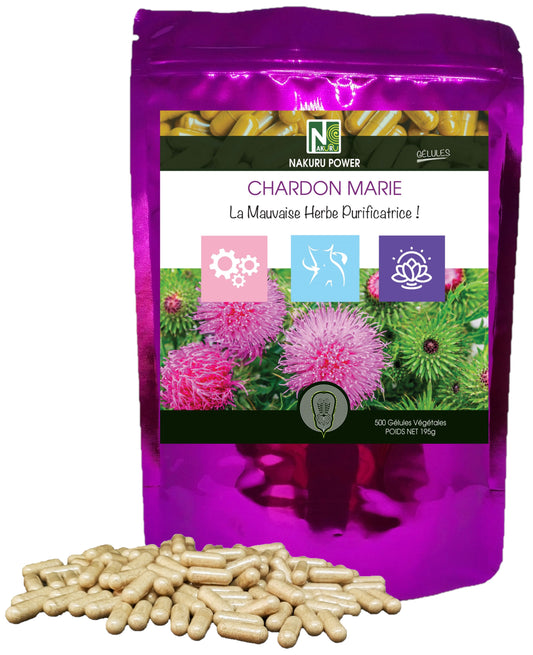 Chardon Marie | 500 Gélules Végétales | Gamme Power | Fabriqué en France | "La Mauvaise Herbe Purificatrice!" (Copie)