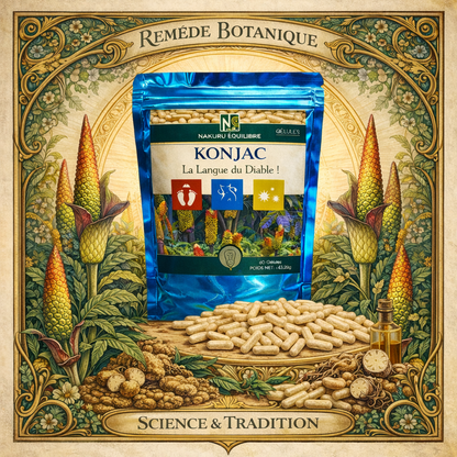 Konjac | 60 Gélules | Gamme Équilibre | Fabriqué en France | "La Langue du Diable !"