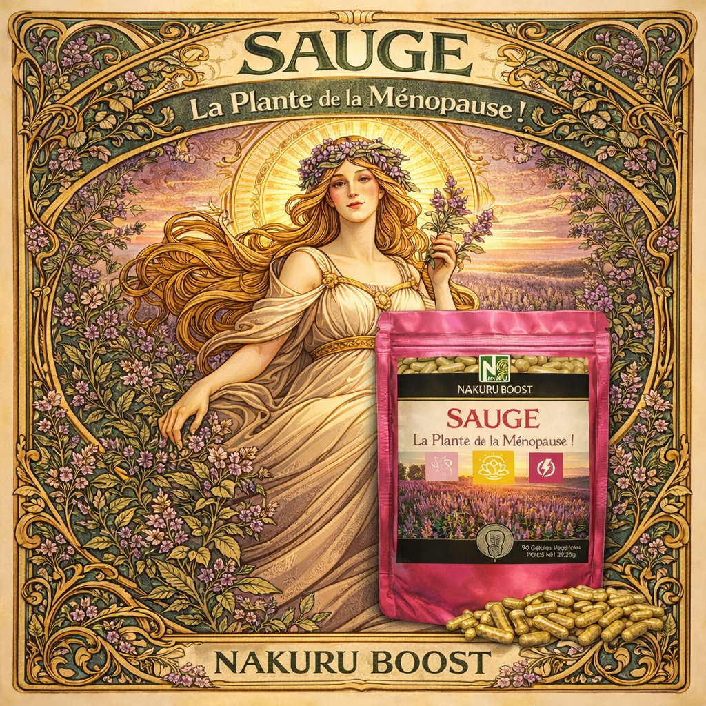 Sauge | 90 Gélules Végétales | Gamme Boost | Fabriqué en France | "La Plante de la Ménopause !"