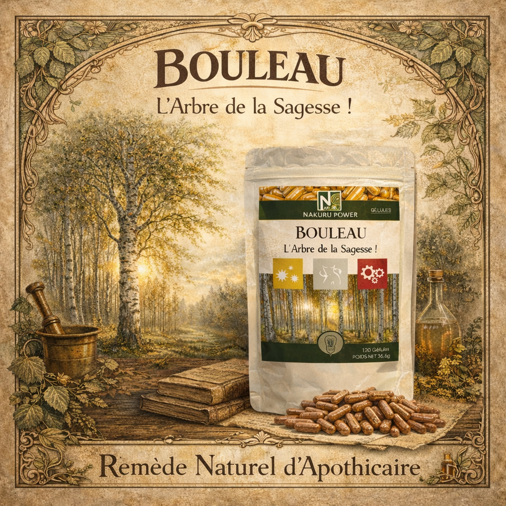 Bouleau | 500 Gélules | NAKURU Power | Fabriqué en France | "L'Arbre de la Sagesse !"