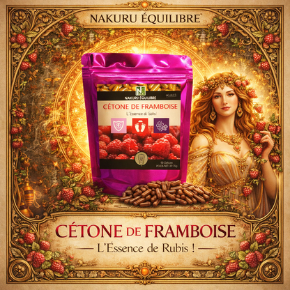Cétone de Framboise | 90 Gélules |Gamme Équilibre | Fabriqué en France | "L'Essence de Rubis !"