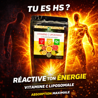 Vitamine C Liposomale | 500 Gélules Végétales | Gamme Power | Fabriqué en France | "La Révolution Nanotechnologique !"