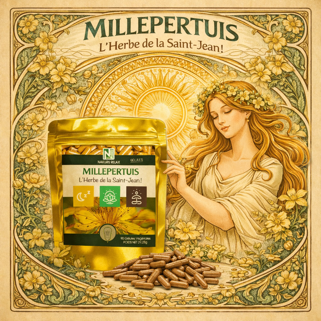 Millepertuis | 90 Gélules Végétales | Gamme Relax | Fabriqué en France | "L’Herbe de la Saint-Jean!"