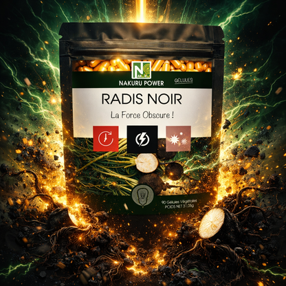 Radis Noir | 90 Gélules Végétales | Gamme Power | Fabriqué en France | "La Force Obscure!"