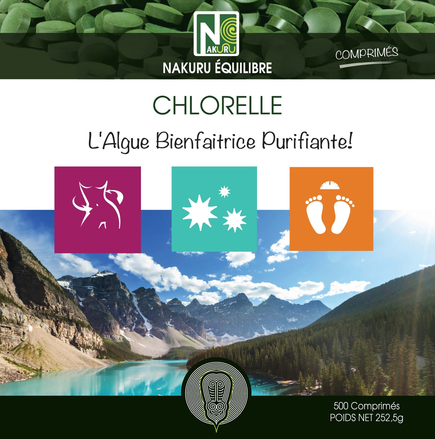 Chlorelle | 500 Comprimés | Gamme Équilibre | Fabriqué en France |"L'Algue Bienfaitrice Purifiante"