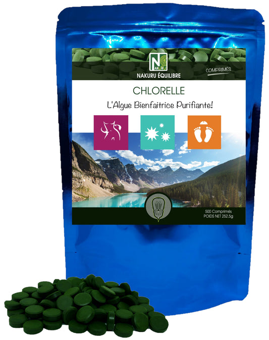 Chlorelle | 500 Comprimés | Gamme Équilibre | Fabriqué en France |"L'Algue Bienfaitrice Purifiante"