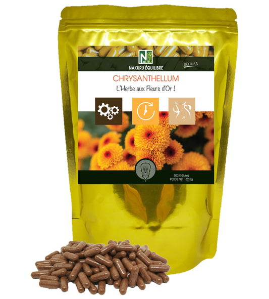 Chrysanthellum | 500 Gélules | Gamme Équilibre | Fabriqué en France | "L'Herbe aux Fleurs d'Or !"