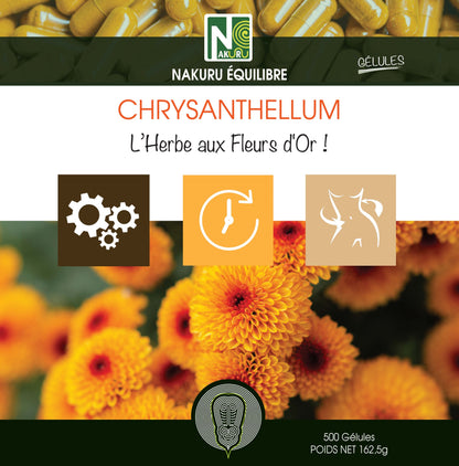 Chrysanthellum | 500 Gélules | Gamme Équilibre | Fabriqué en France | "L'Herbe aux Fleurs d'Or !"