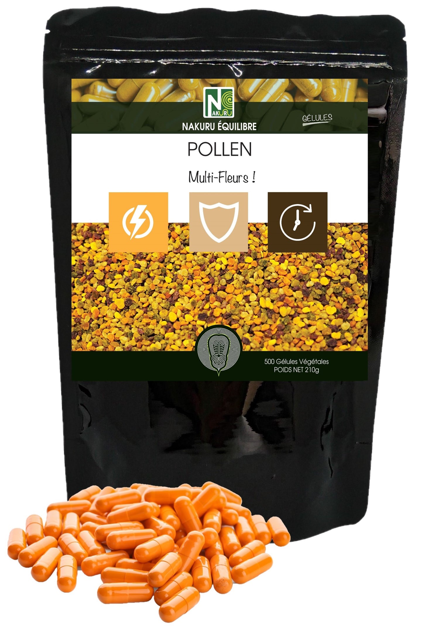 Pollen | 500 Gélules | Gamme Équilibre | Fabriqué en France | "Multi-Fleurs!"