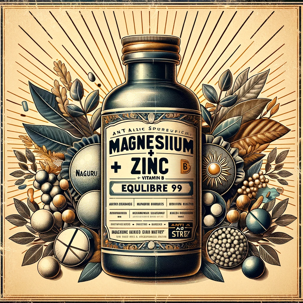 Magnésium + Zinc+ Vitamine B6 | 500 Comprimés | NAKURU Équilibre | Fabriqué en France | "Le Cocktail Anti-Stress !"