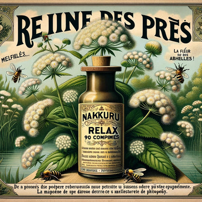 Reine des Prés | 90 Comprimés | Gamme Relax | Fabriqué en France | "La Fleur des Abeilles!"